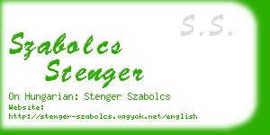 szabolcs stenger business card